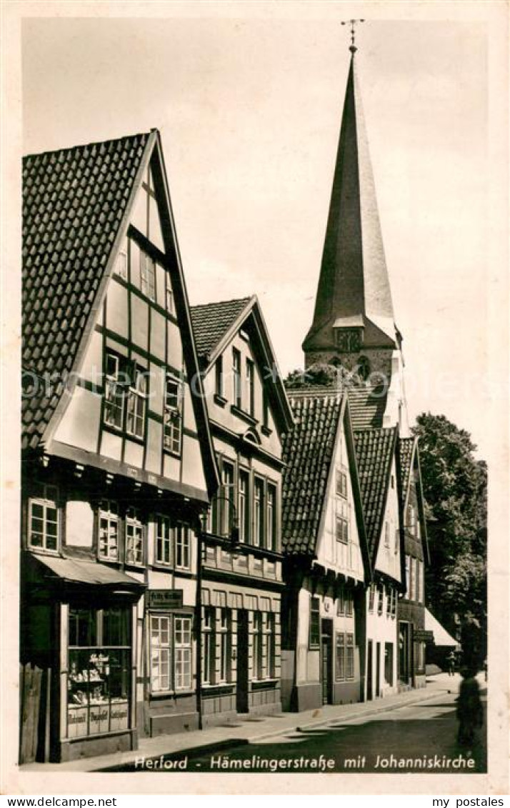 73694945 Herford Haemelingerstrasse Mit Johanniskirche Fachwerk Herford - Herford