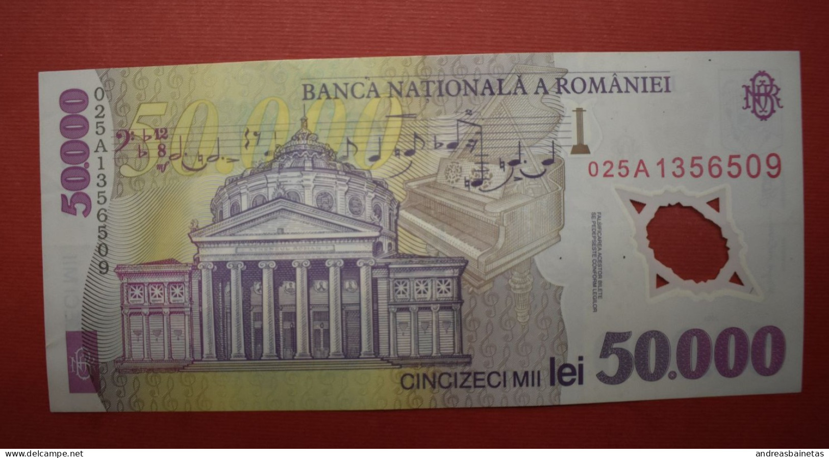 Banknotes  Romania 50 000 Lei  2001  Polymer VF P# 113 - Rumänien