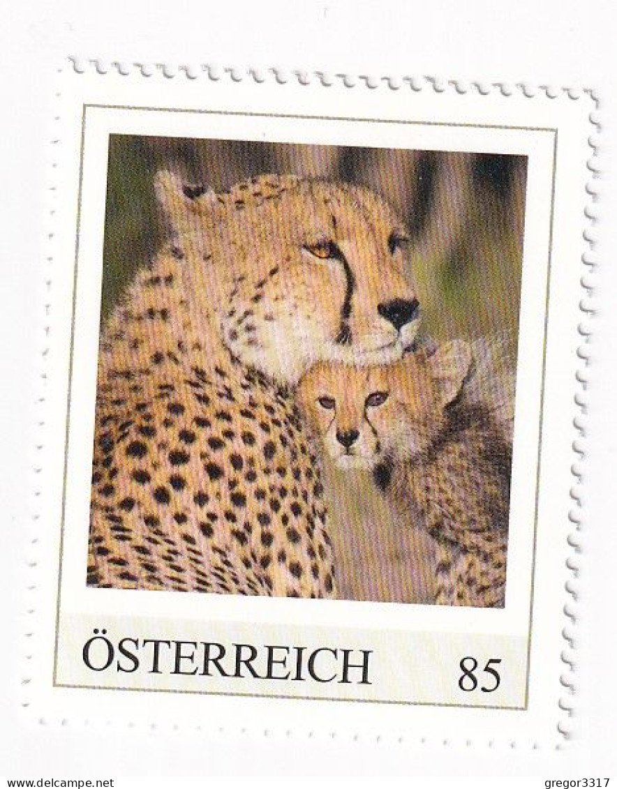 ÖSTERREICH - EXOTISCHE TIERE - GEPARD Afrika  - Personalisierte Briefmarke ** Postfrisch - Francobolli Personalizzati