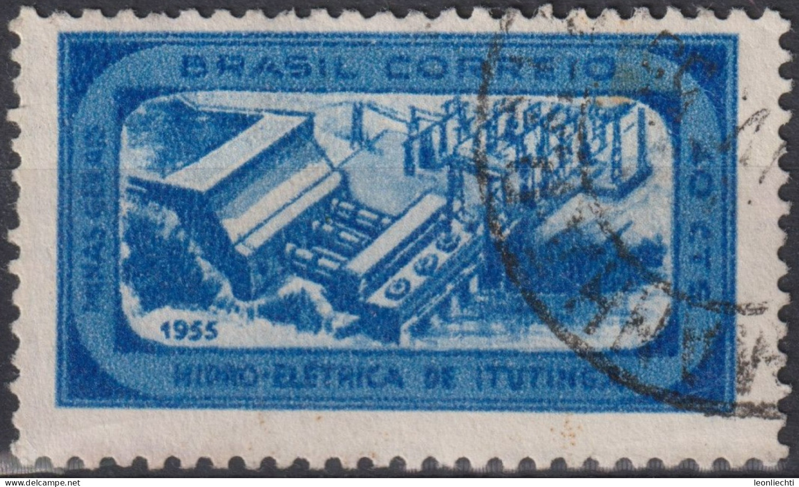 1955 Brasilien ° Mi:BR 873, Sn:BR 816, Yt:BR 598, Itutinga Hydroelectric Plant At Lavras - Gebruikt