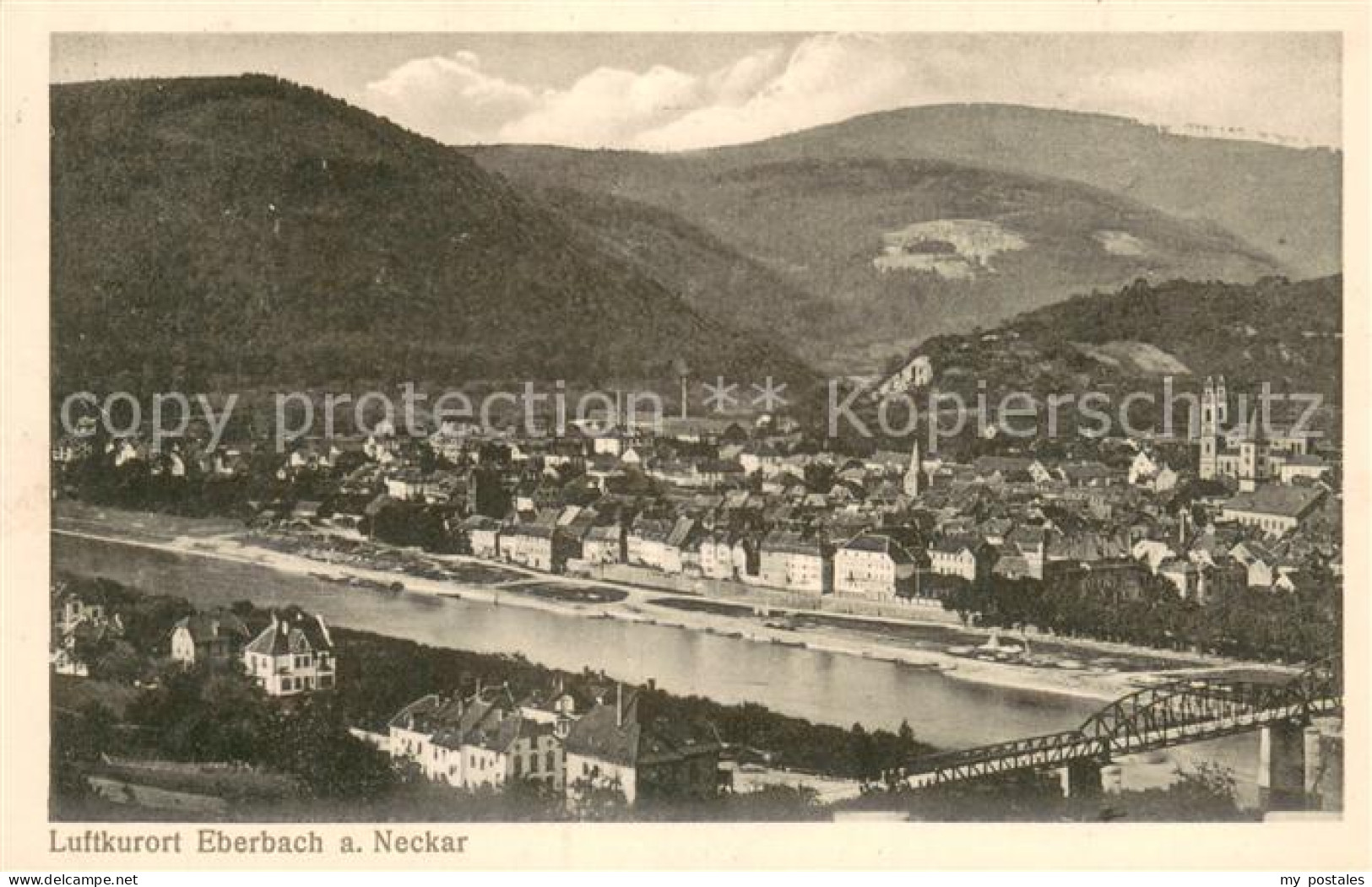 73694715 Eberbach Neckar Panorama Luftkurort Neckar Bruecke Eberbach Neckar - Eberbach