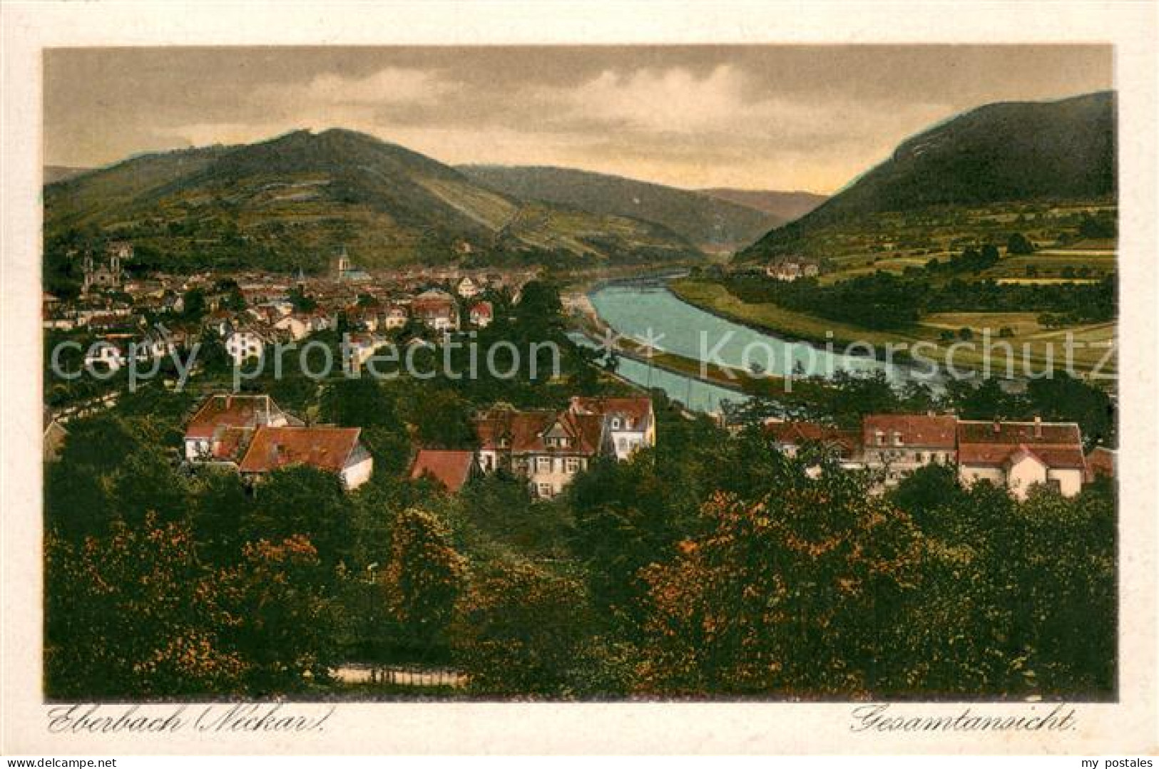 73694714 Eberbach Neckar Gesamtansicht Neckartal Eberbach Neckar - Eberbach