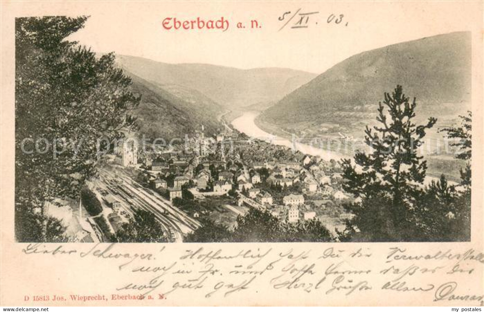 73694713 Eberbach Neckar Panorama Eberbach Neckar - Eberbach