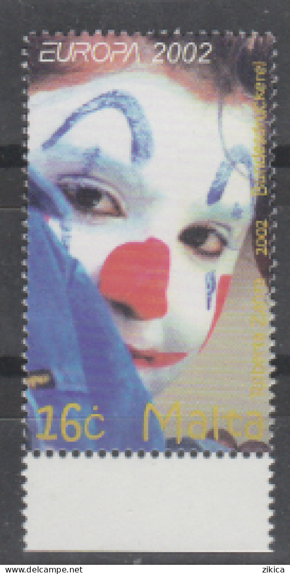 Malta - 2002 EUROPA Stamps - The Circus. MNH** - Malta