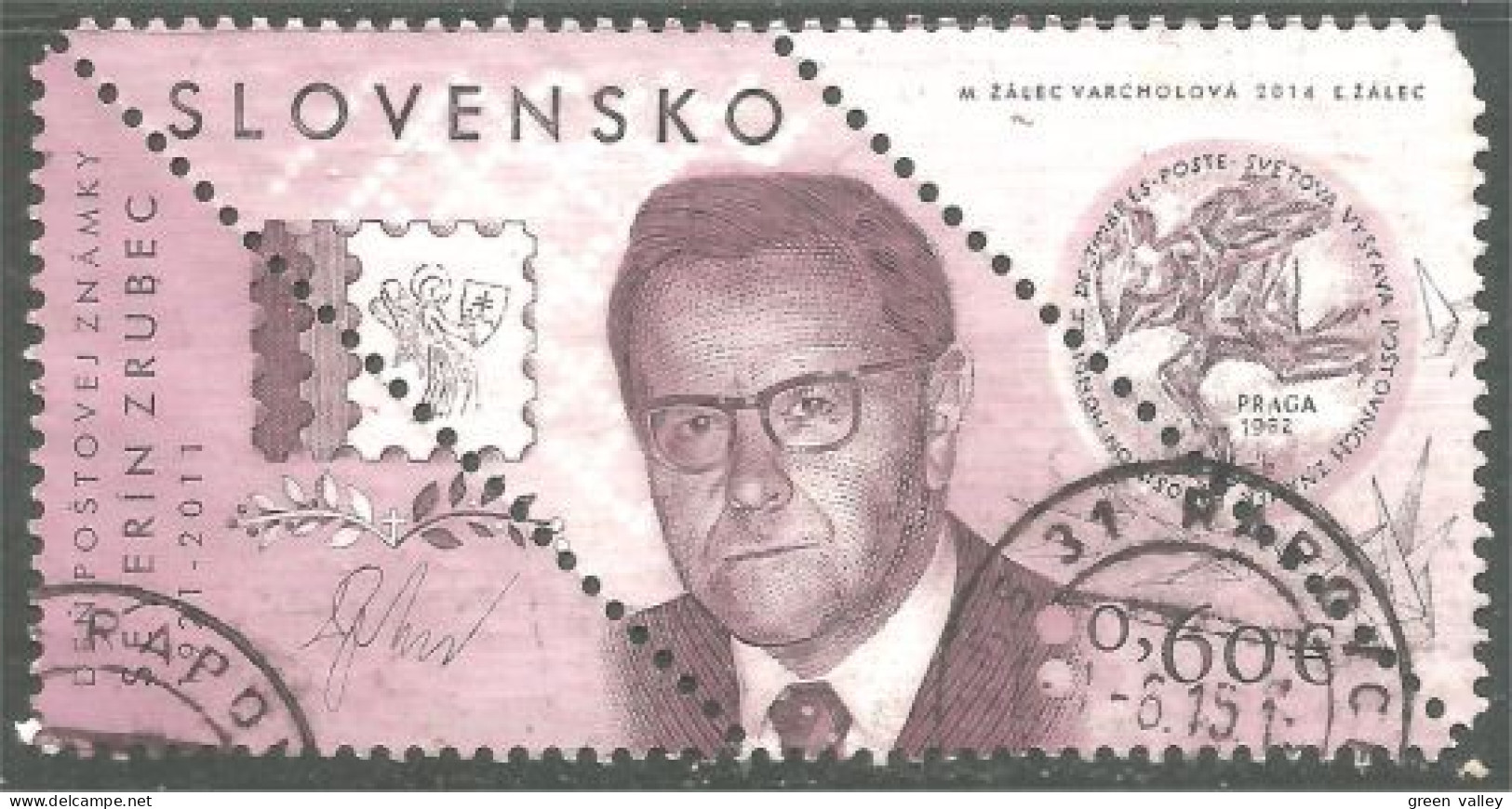 XW01-2414 Slovensko Severin Zrubec UPU Praha 1962 - Used Stamps
