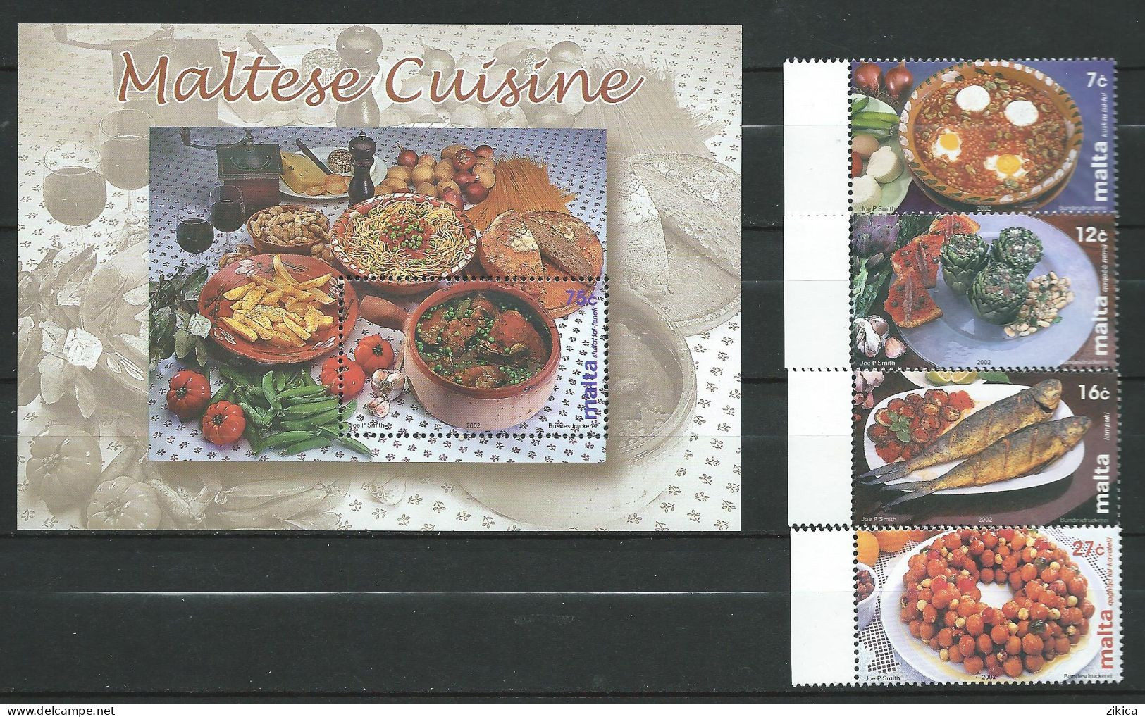 Malta - 2002 Maltese Cuisine.S/S And Stamps.food  MNH** - Malta