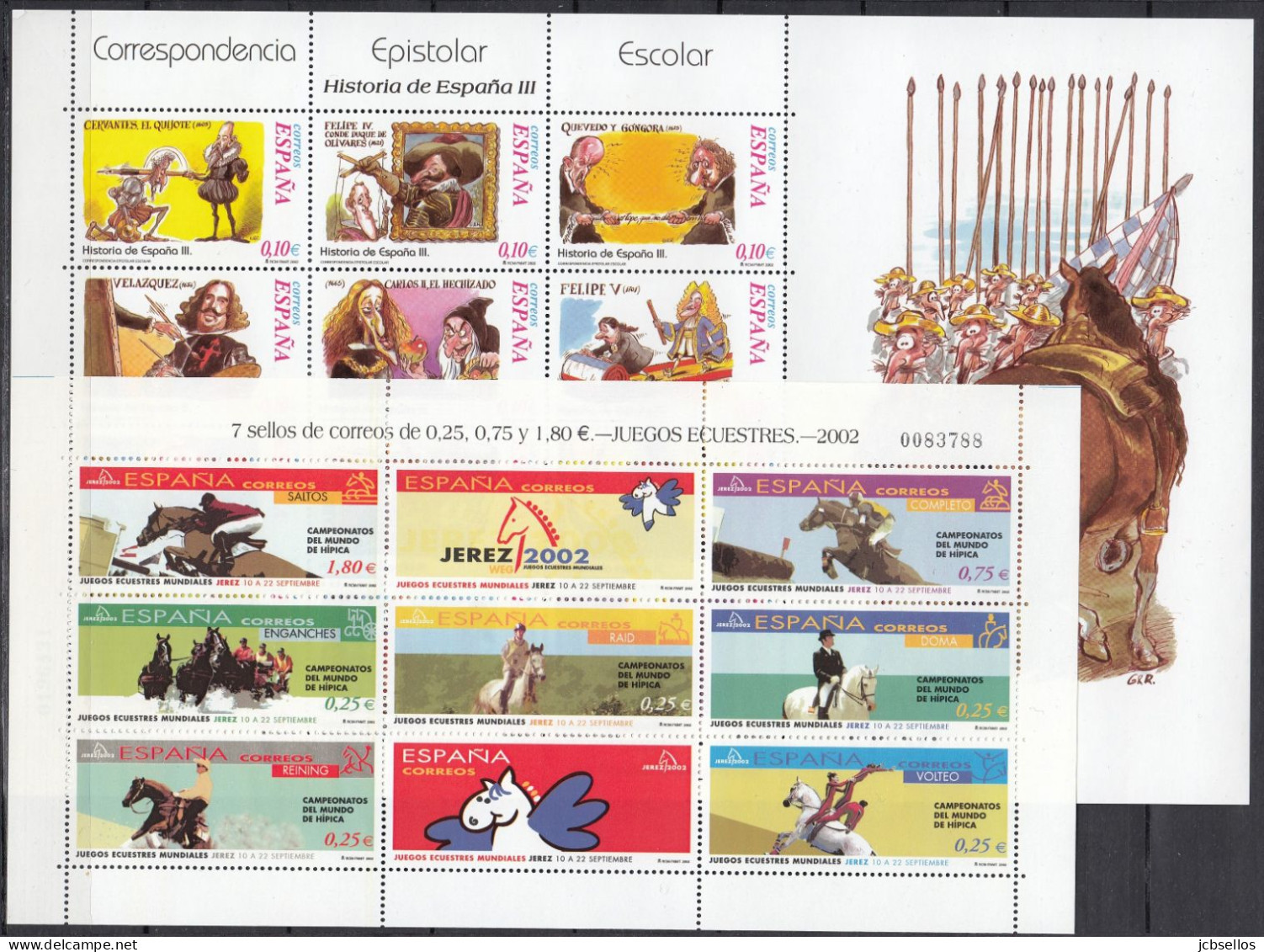 ESPAÑA 2002 Nº 3857/3956 AÑO COMPLETO NUEVO, MNH **, 47 SELLOS, 12 HB, 3 MP, 2 CARNETS - Ganze Jahrgänge