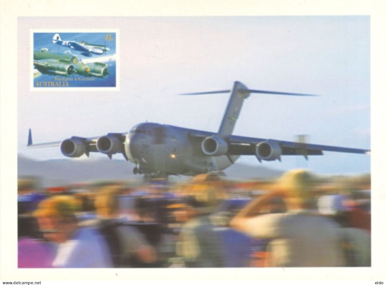AUSTRALIA  : 2007, P0STAGE PRE PAID POSTCARD OF C17 GLOBEMASTER III MILIT AIRCRAFTARY STAMP. - Cartas & Documentos