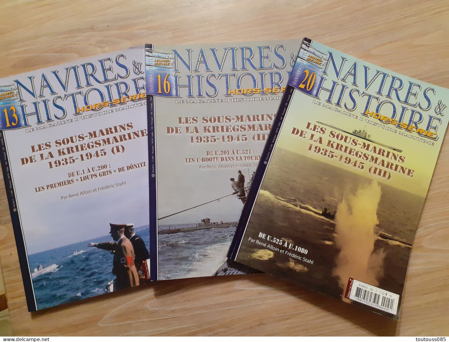 LOT DE TROIS REVUES HORS-SERIE NAVIRES ET HISTOIRE SUR LES SOUS-MARINS DE LA KRIEGSMARINE 1935-1945 - Frans