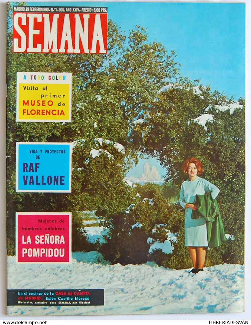 Revista Semana Nº 1200. 19-2-1963. Raf Vallone. Madam Pompidou. Aurora Redondo - Unclassified