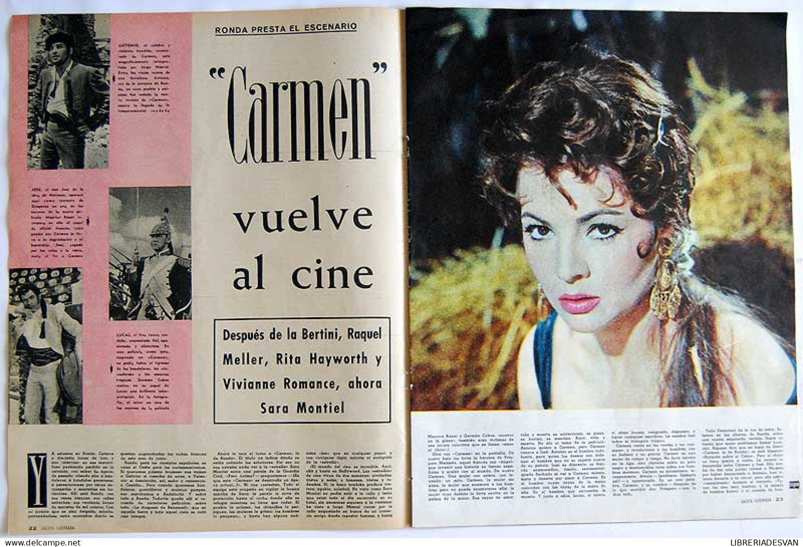 Carmen Vuelve Al Cine. Sara Montiel. La Gaceta Ilustrada 1959 - Unclassified