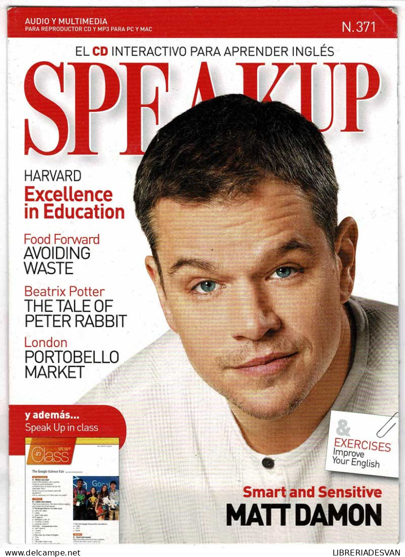 CD Interactivo De La Revista Speak Up Nº 371. Matt Damon - Sin Clasificación