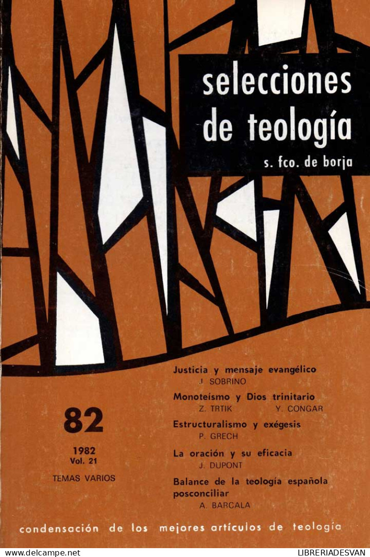 Selecciones De Teología Nº 82. 1982 - Zonder Classificatie
