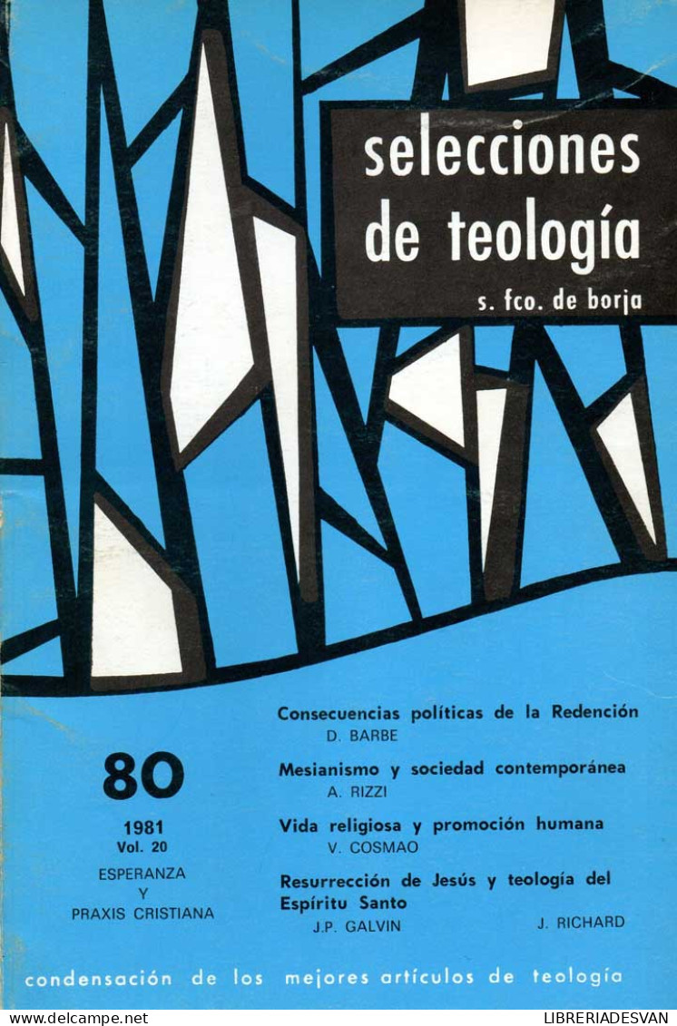 Selecciones De Teología Nº 80. 1981 - Ohne Zuordnung