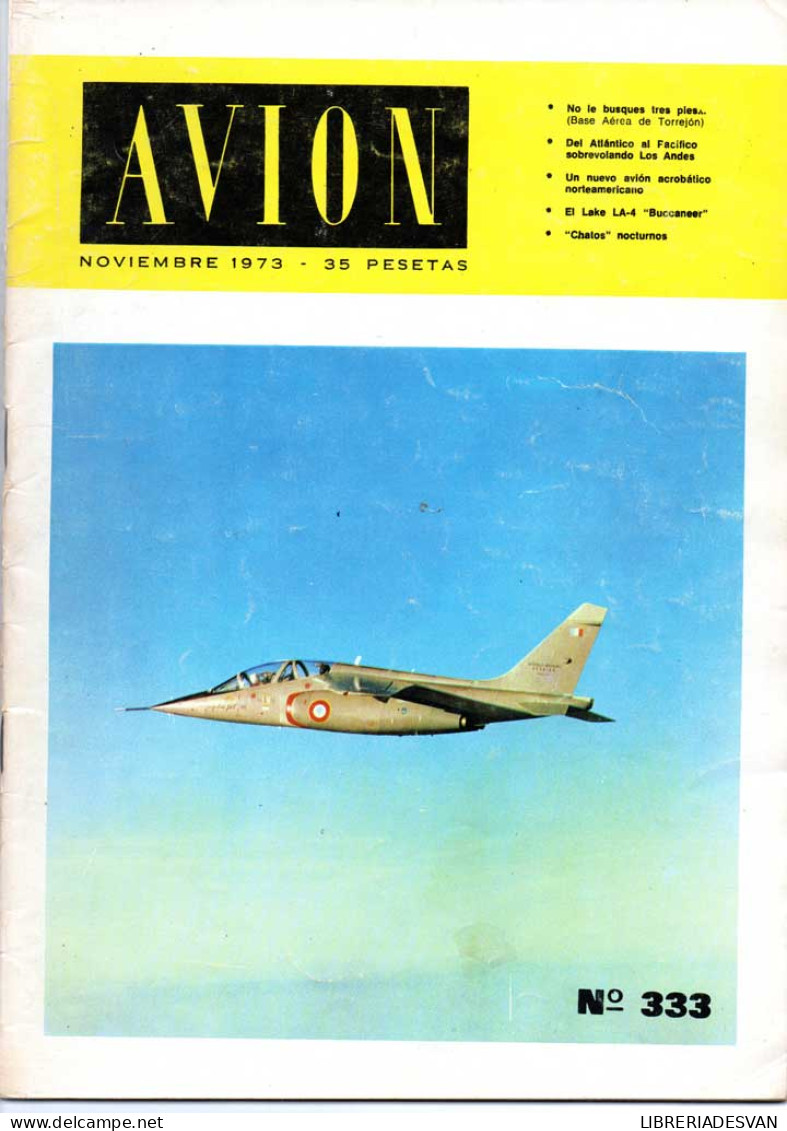 Revista Avión Nº 333. Noviembre 1973 - Zonder Classificatie