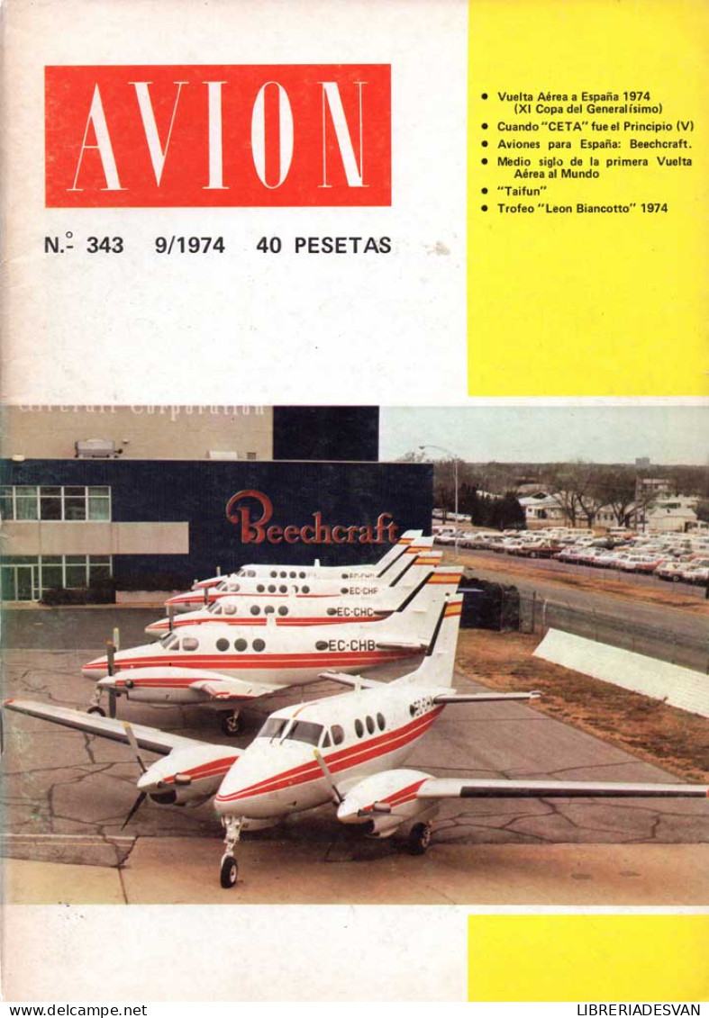 Revista Avión Nº 343. Septiembre 1974 - Sin Clasificación