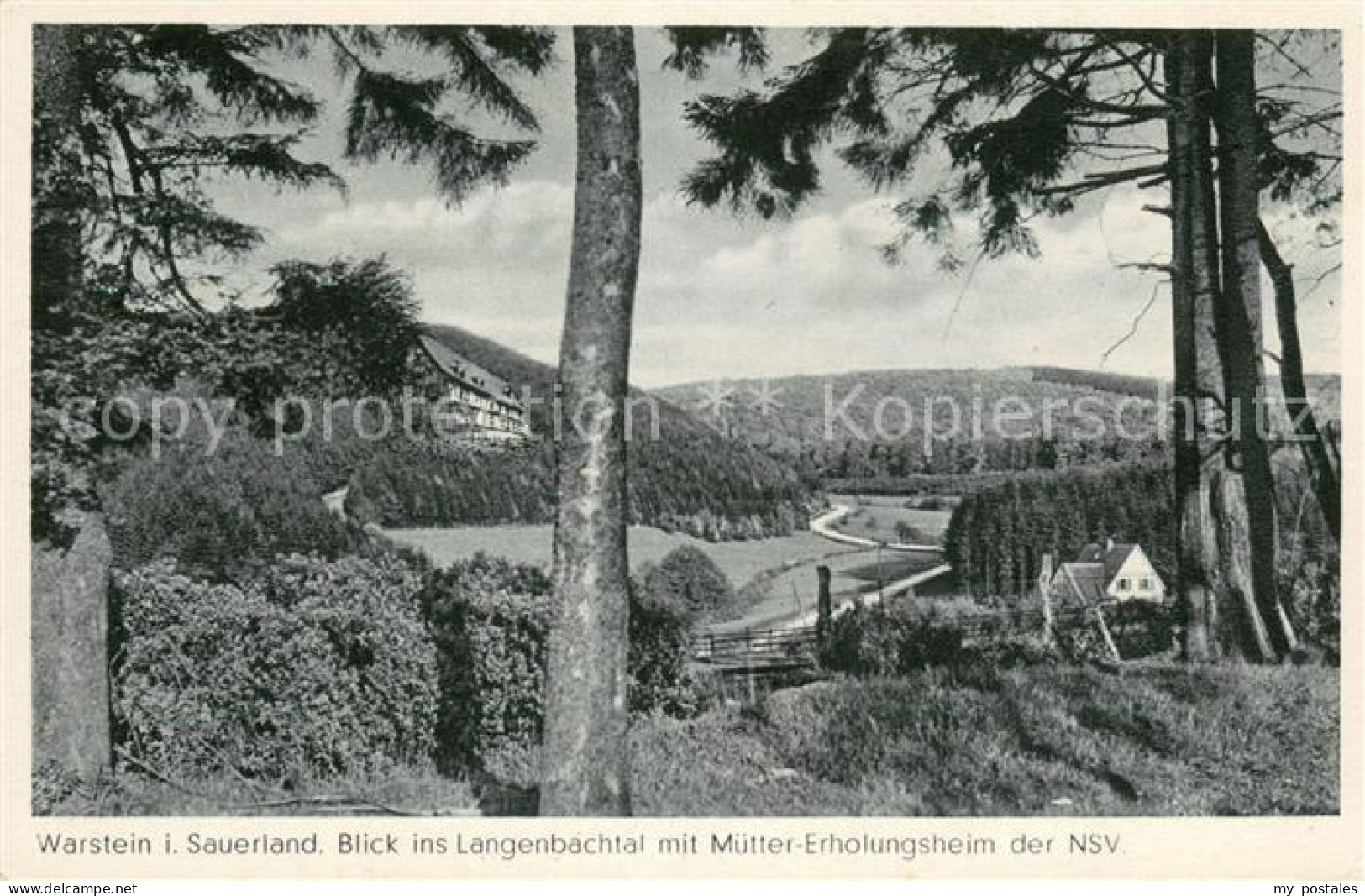 73694409 Warstein Blick Ins Langenbachtal Mit Muetter Erholungsheim Der NSV Wars - Warstein