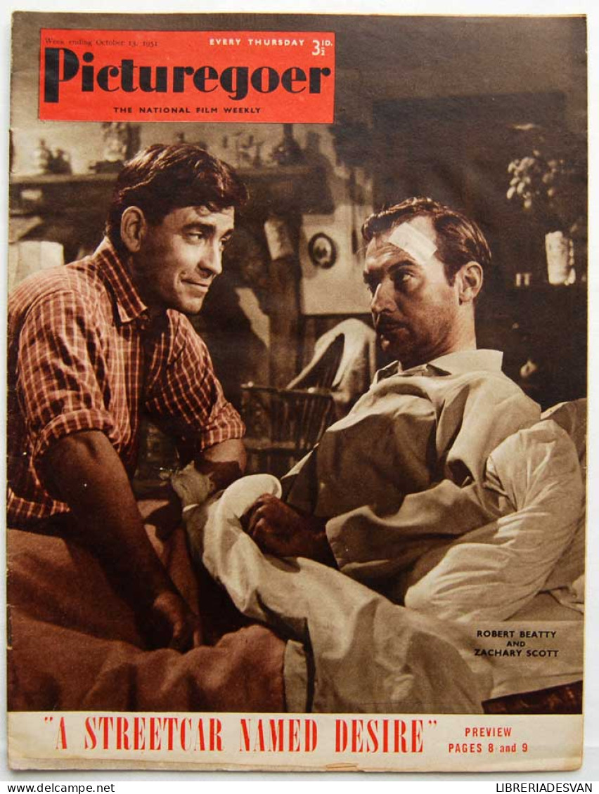 Picturegoer Nº 858. October 13, 1951. Robert Beatty And Zachary Scott, James Cagney - Non Classés