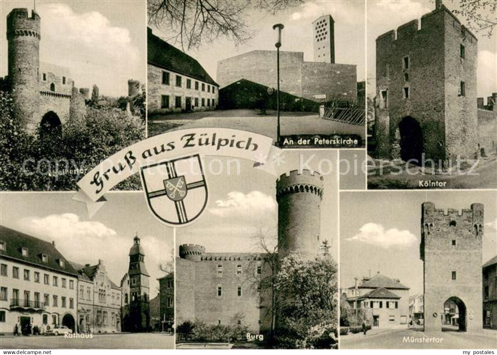 73694243 Zuelpich Peterskirche Koelntor Rathaus Muenstertor Burg  Weibertor Zuel - Zülpich