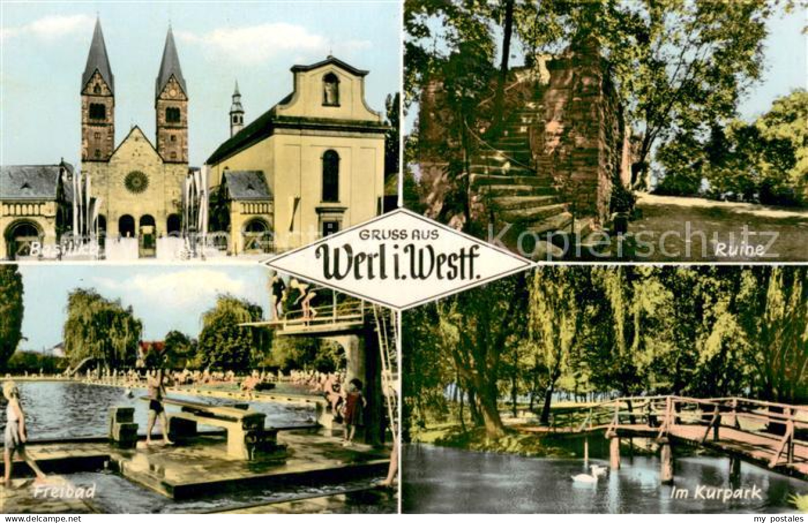 73694133 Werl Westfalen Basilica Ruine Freibad Im Kurpark Werl Westfalen - Werl