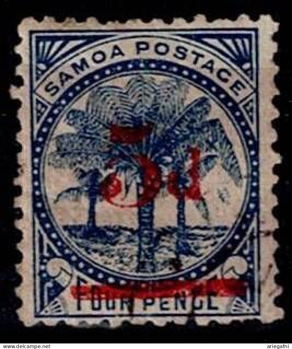 SAMOA 1893 PALMEN WITH OVERPRINT MI No 16, USED VF!! - Samoa