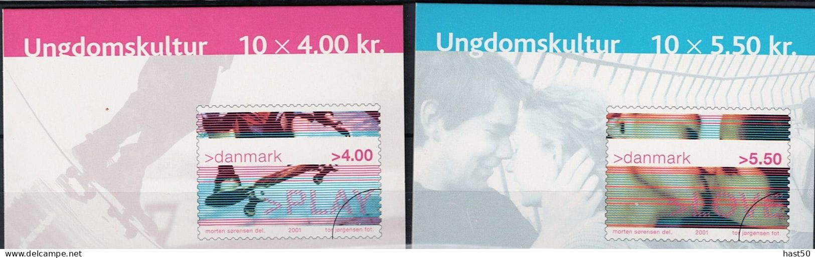 Dänemark Denmark Danemark - Jugendkultur (MiNr: MH 10x 1281 + 1282) 2001 - Gest Used Obl  Ersttagsstempel - Carnets