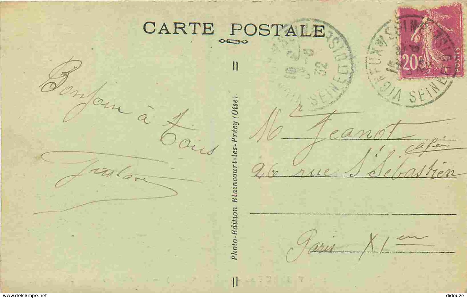 91 - Vigneux Sur Seine - Un Coin Des Bords Du Lac - CPA - Oblitération Ronde De 1932 - Voir Scans Recto-Verso - Vigneux Sur Seine