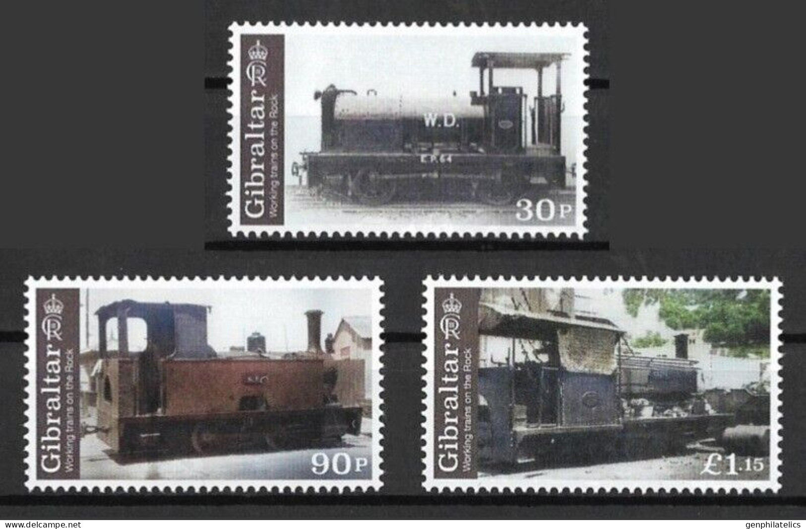 GIBRALTAR 2023 TRANSPORT Railroad Vehicles. Trains LOCOMOTIVES - Fine Set MNH - Gibraltar