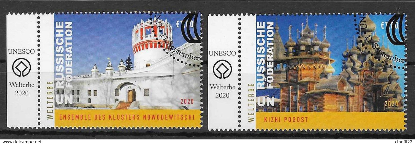 ONU, Nations-Unies, Vienne, Patrimoine Mondial Russie 2020 Yv. 1064/65 Oblitérés - Gebraucht