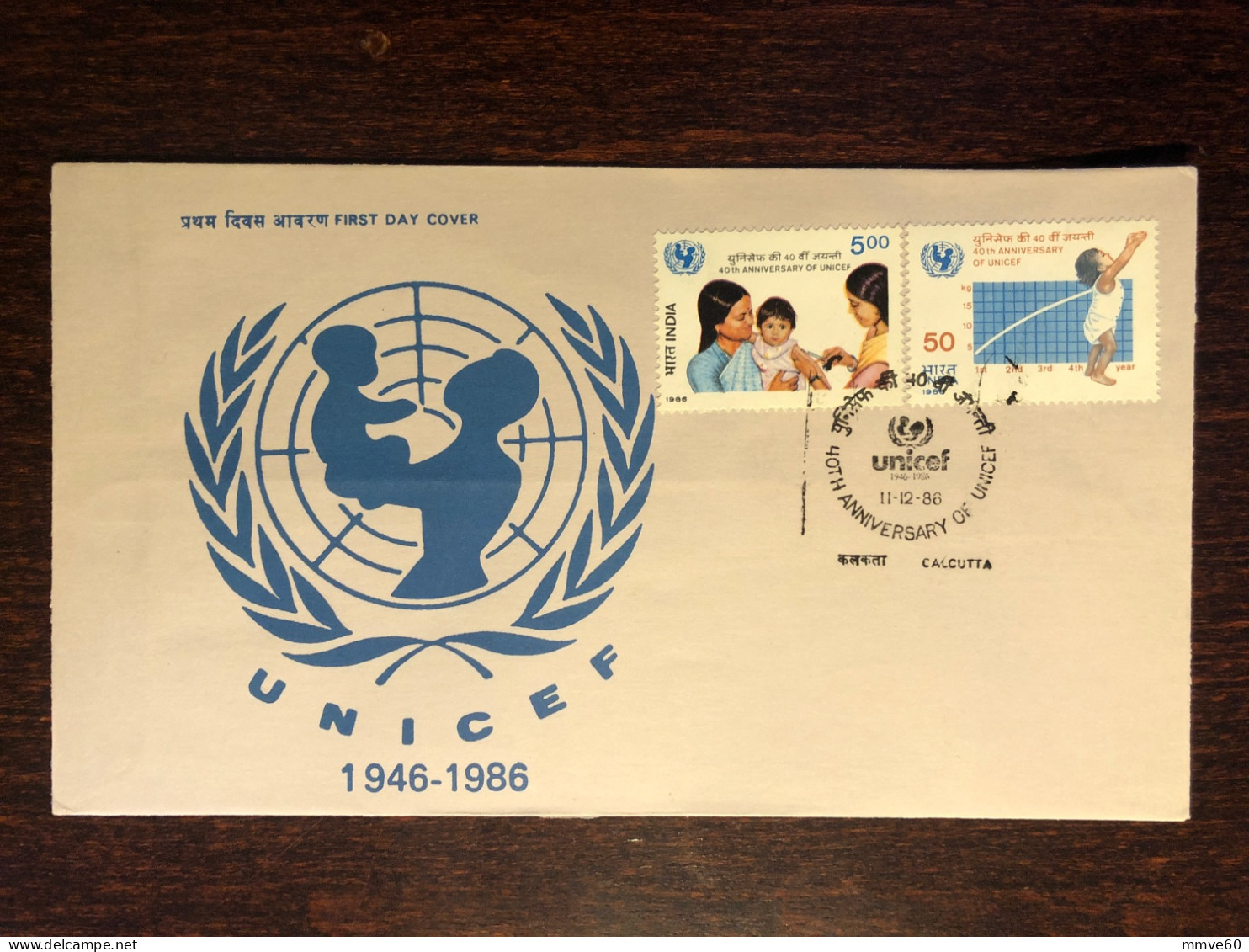 INDIA  FDC COVER 1986 YEAR CHILD SURVIVAL VACCINATION UNICEF HEALTH MEDICINE STAMPS - Cartas & Documentos