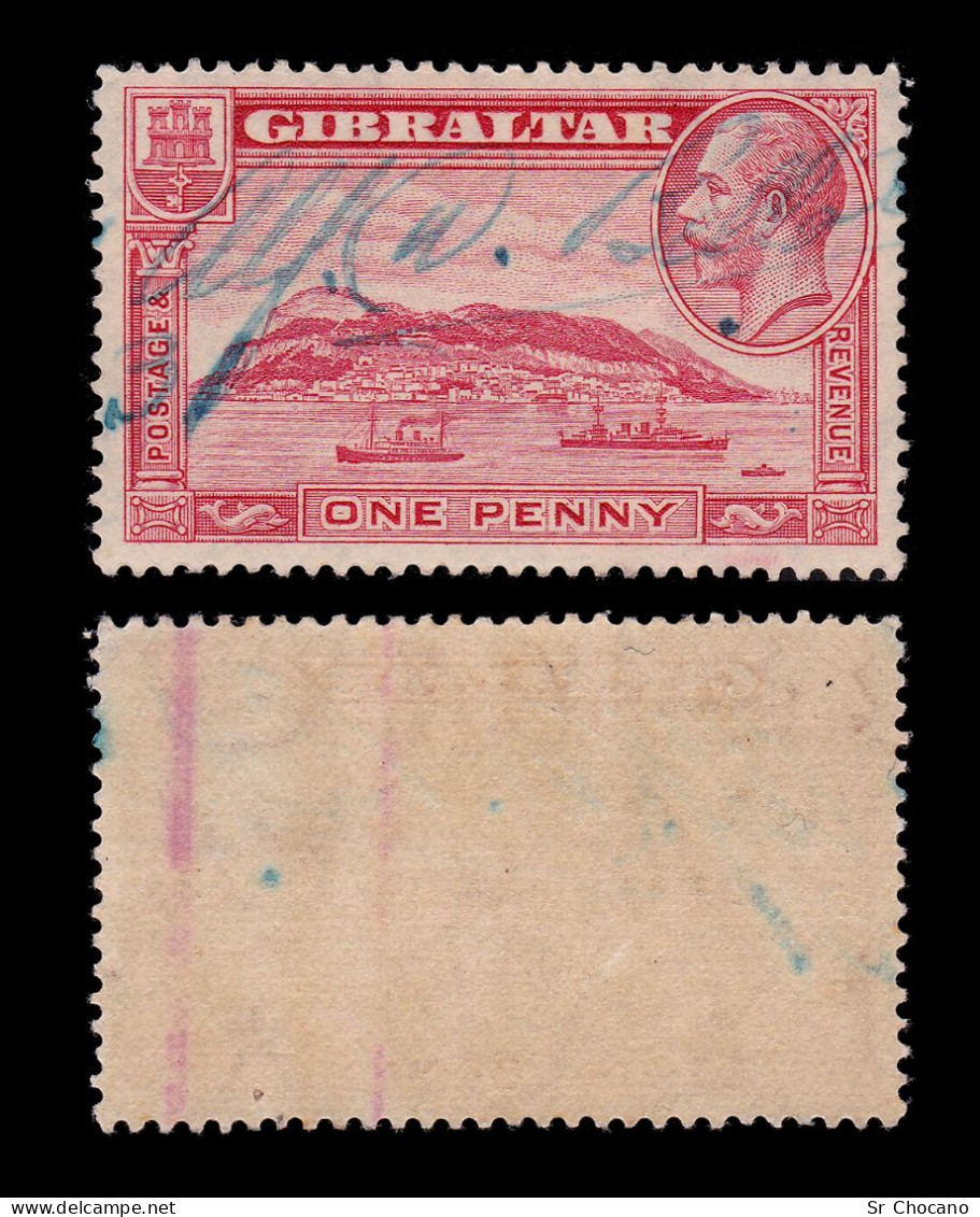 GIBRALTAR.1931.GV.1d Scarlet.SG 110.USED. - Gibraltar