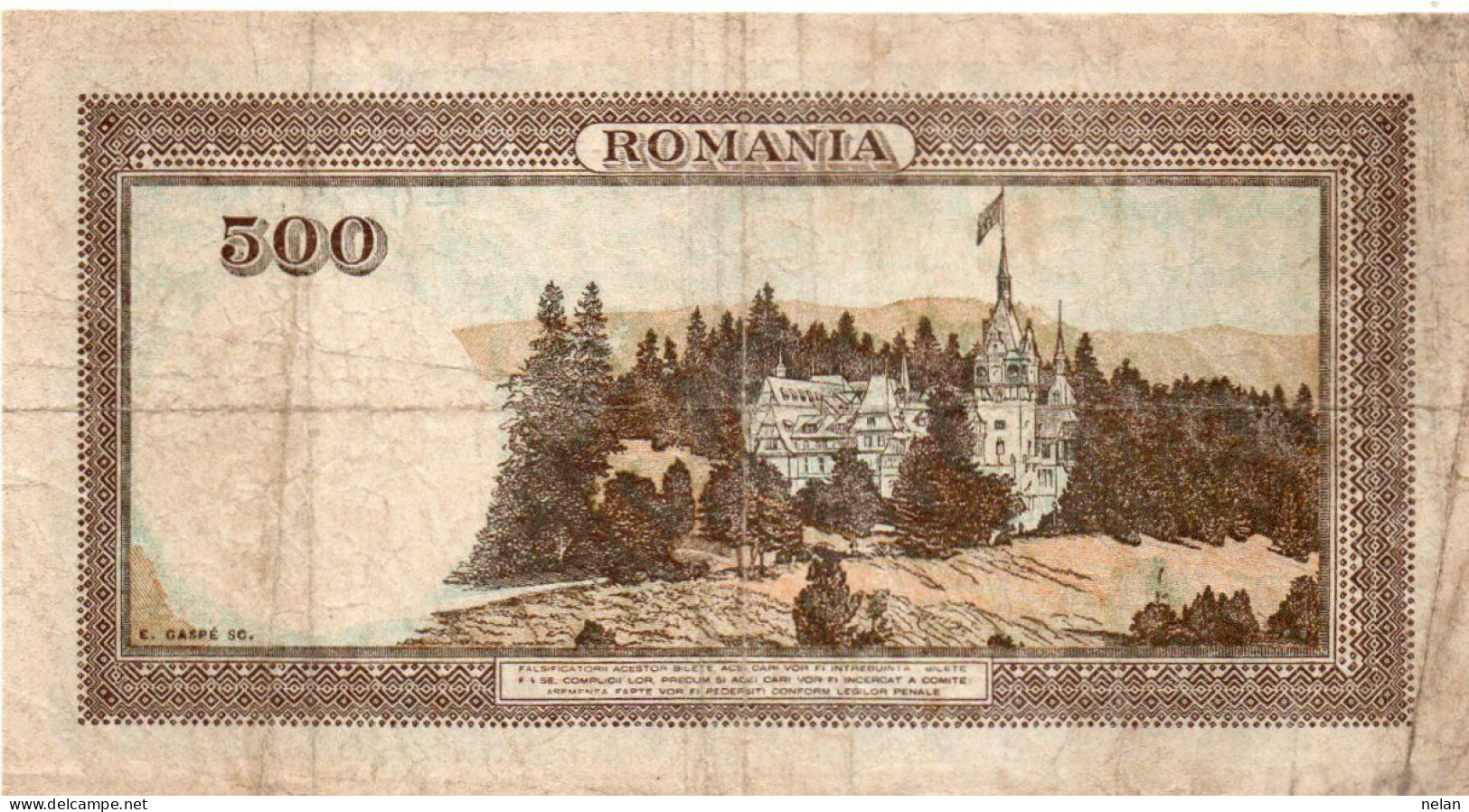 ROMANIA 500 LEI 07-22 -1941  P-51a.3 - Romania