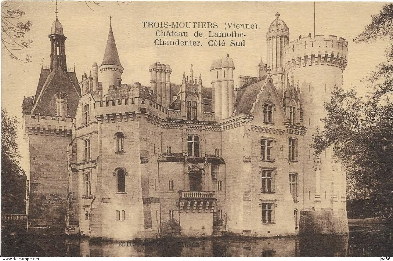 86 - LES TROIS-MOUTIERS - Cpa - Château De Lamothe-Chandenier - Côté Sud - Les Trois Moutiers