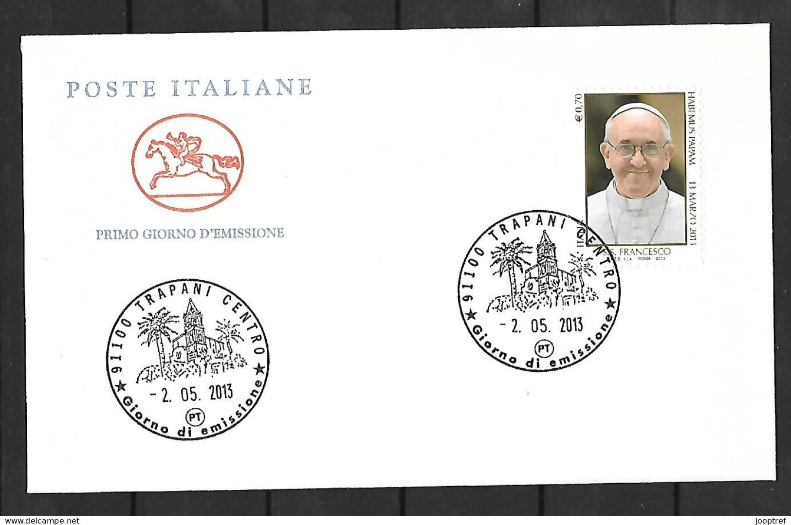 2013 Joint/Congiunta Italy - Argentina - Vatican, FDC ITALY WITH STAMP: New Pope Francis - Emissions Communes