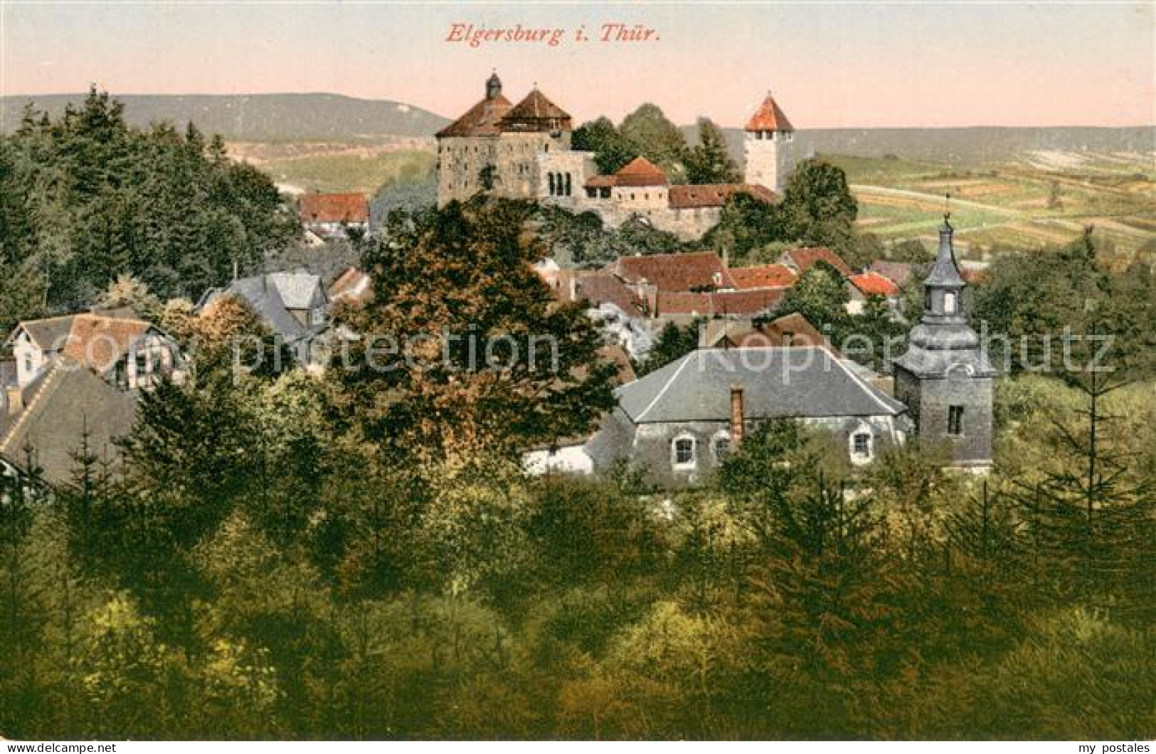 73693608 Elgersburg Ortsansicht Mit Dorfkirche Und Schloss Elgersburg - Elgersburg