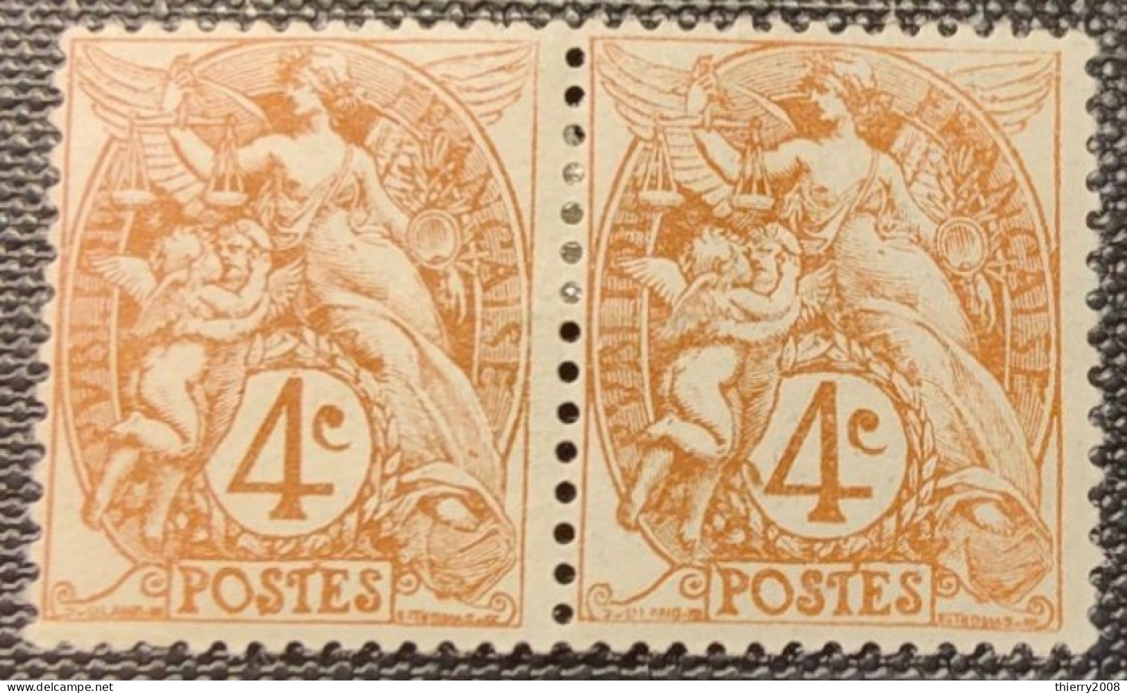 N° 110 (Variété, Point Dans La Cartouche) Neuf * Gomme D'Origine En Paire  TTB - Unused Stamps