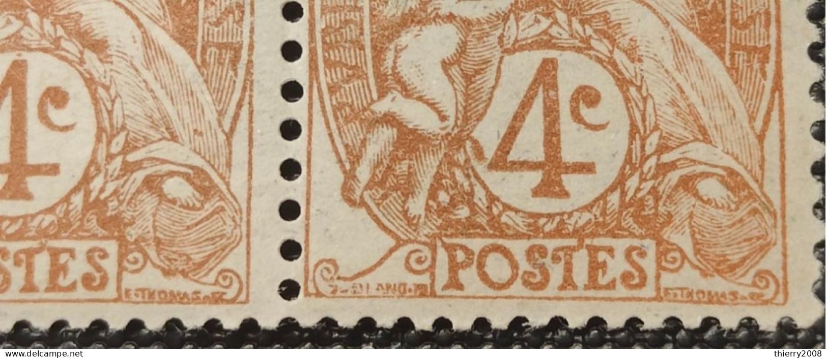 N° 110 (Variété, Point Dans La Cartouche) Neuf * Gomme D'Origine En Paire  TTB - Unused Stamps