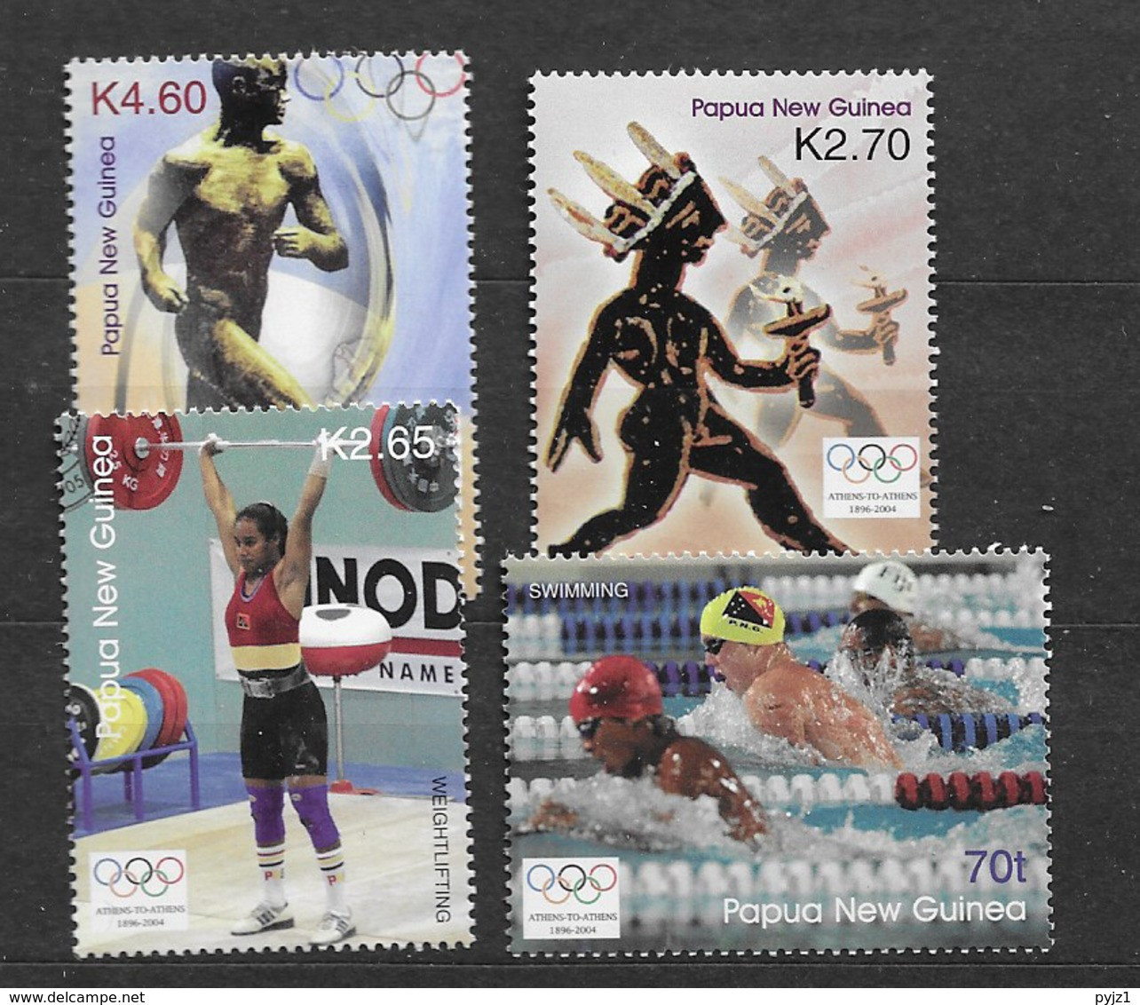 2004 MNH Papua New Guinea Mi 1080-3 - Summer 2004: Athens