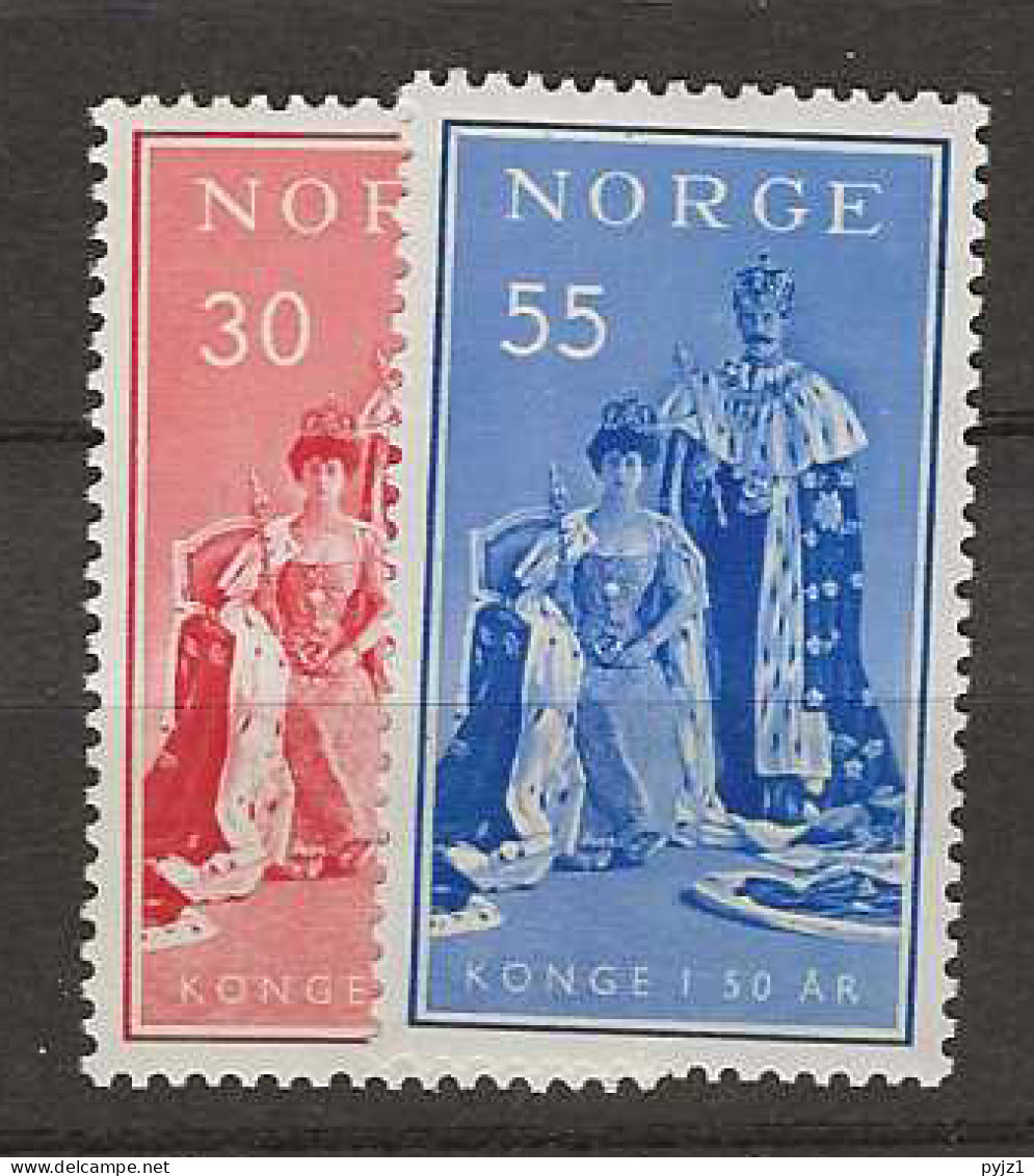 1955 MNH Norway Mi 402-03 Postfris** - Unused Stamps