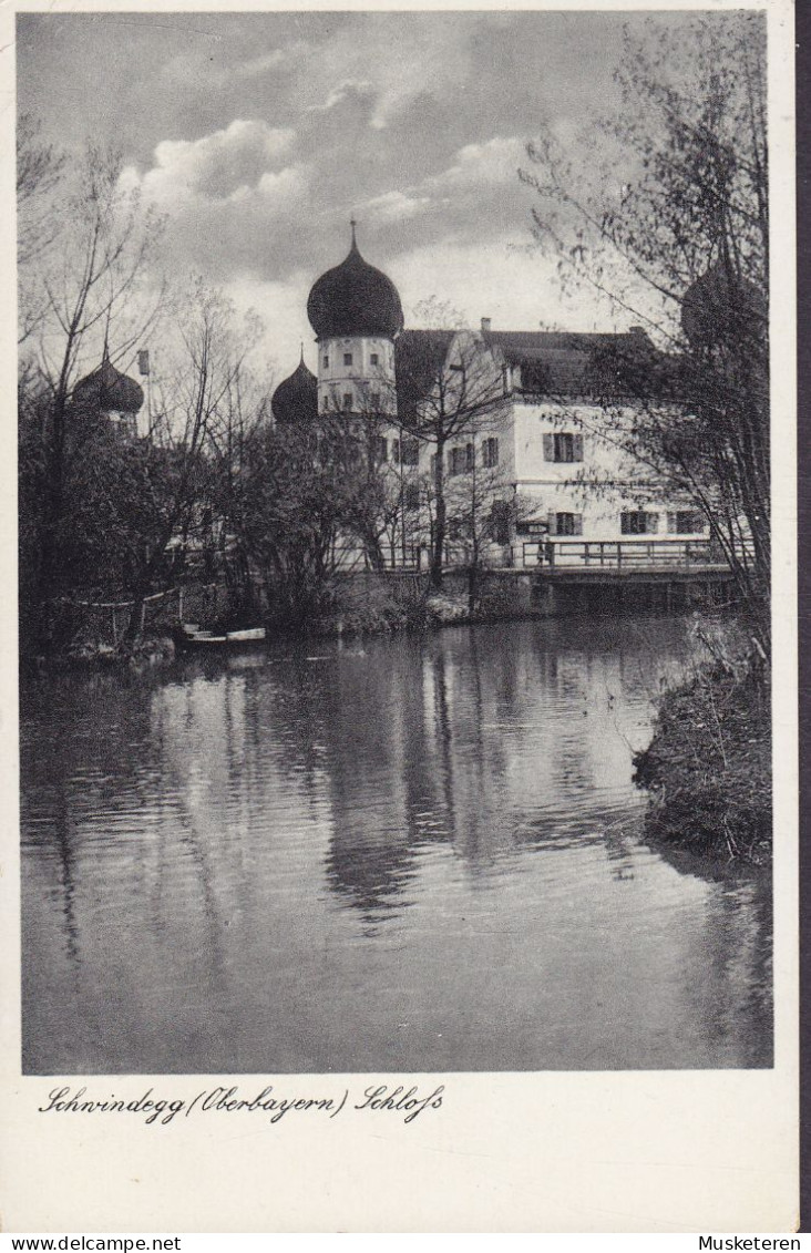 Deutsches Reich PPC Schwindegg (Oberbayern) Schloss SCHWINDEGG 1939 WALLERSTEIN (2 Scans) - Mühldorf