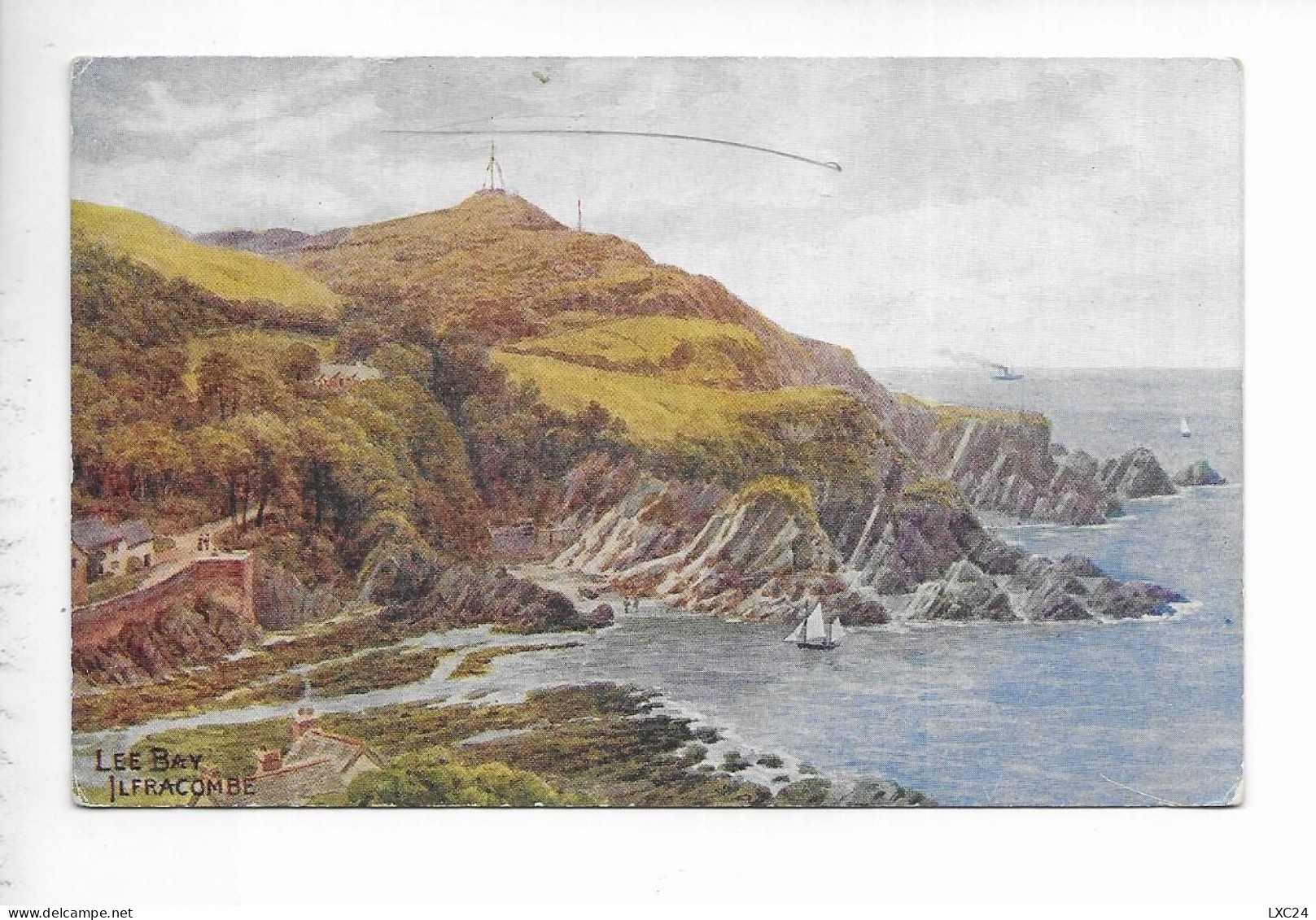 LEE BAY. ILFRACOMBE. ILLUSTRATOR QUINTON - Ilfracombe