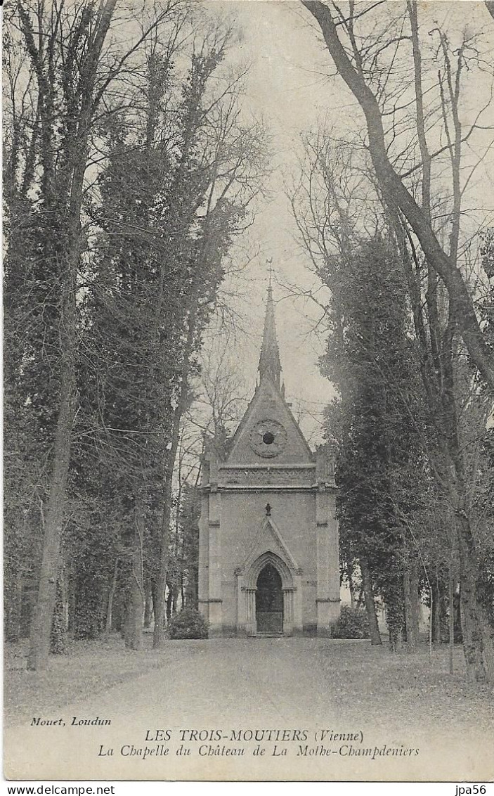 86 - LES TROIS-MOUTIERS - Cpa - Château De La Mothe-Champdeniers - La Chapelle Du Château - Les Trois Moutiers