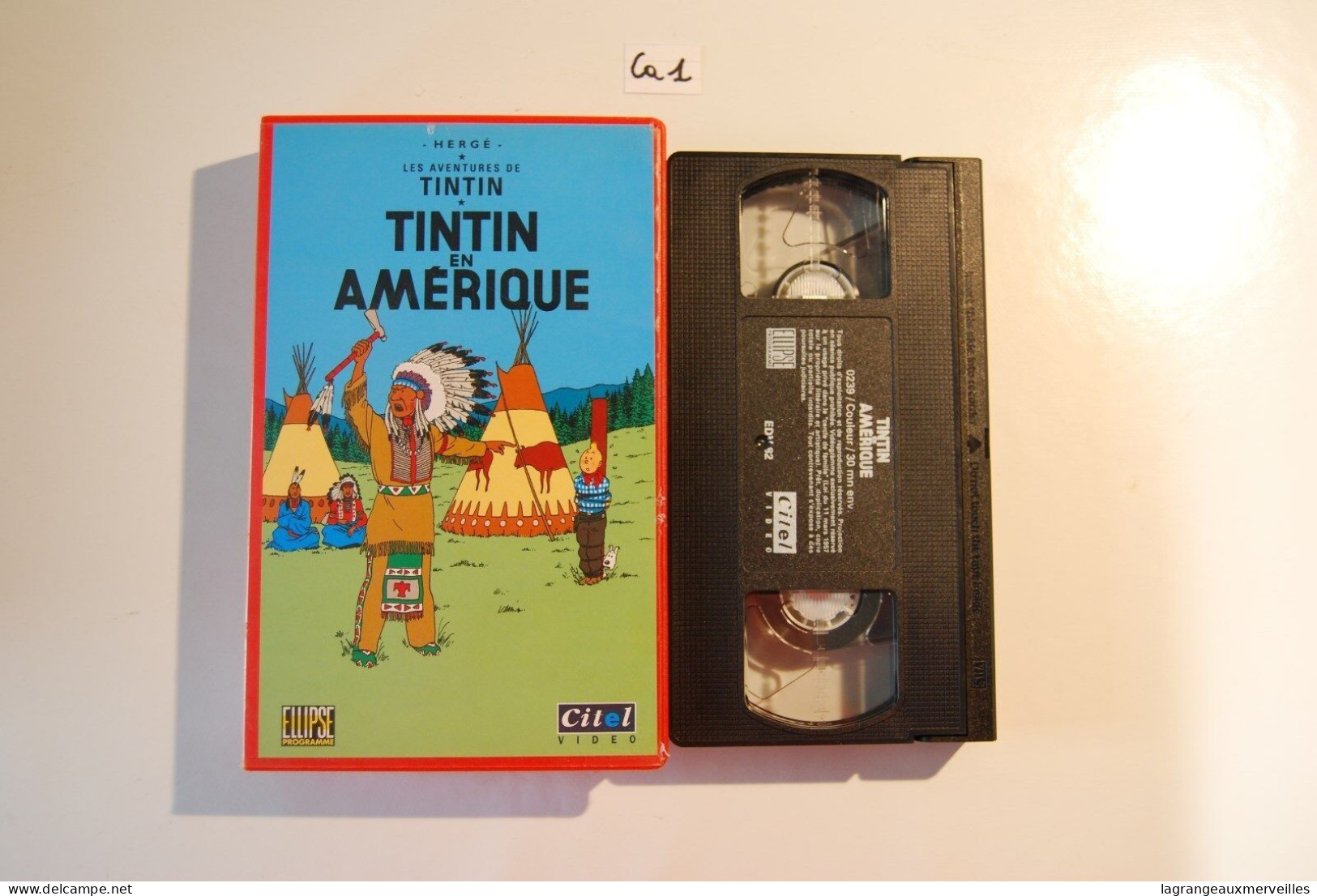 CA1 K7 VHS Tintin En Amérique - Dessins Animés