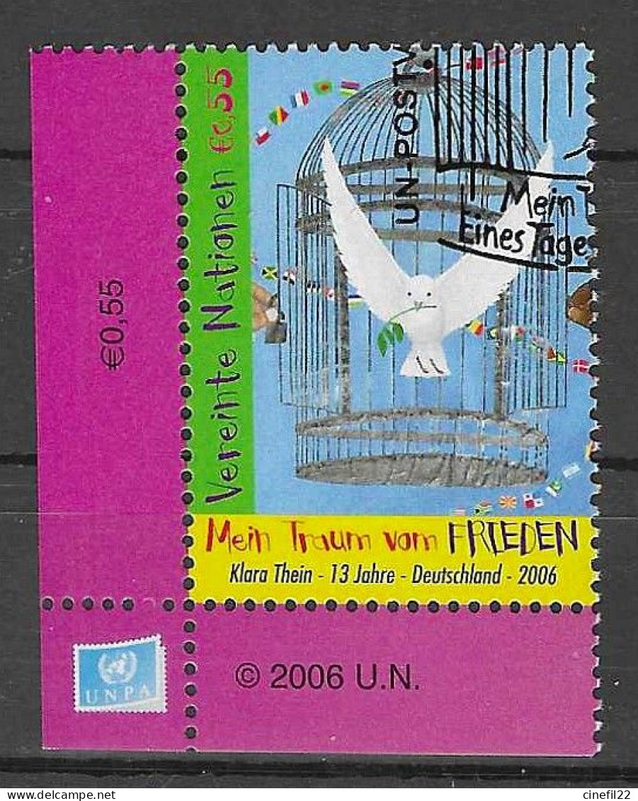 ONU, Nations-Unies, Vienne, Journée Internationale De La Paix, 2006, Yv. 486 Oblitéré - Gebruikt