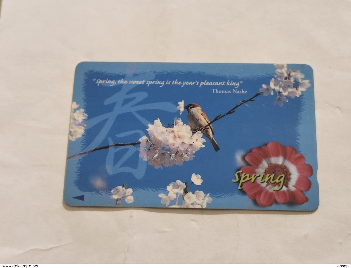 SINGAPORE-(181SIGA99)-SPRING-(286)(181SIGA99-074971)($5)(1/1/1999)-used Card+1card Prepiad Free - Singapore
