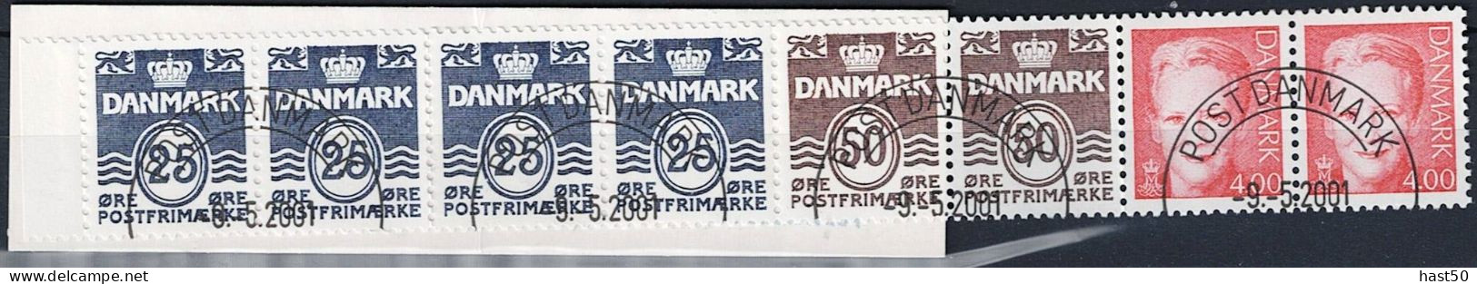 Dänemark Denmark Danemark - Ziffern/Magarete II. (MiNr: MH 60) 2000 - Gest Used Obl  Ersttagsstempel - Libretti