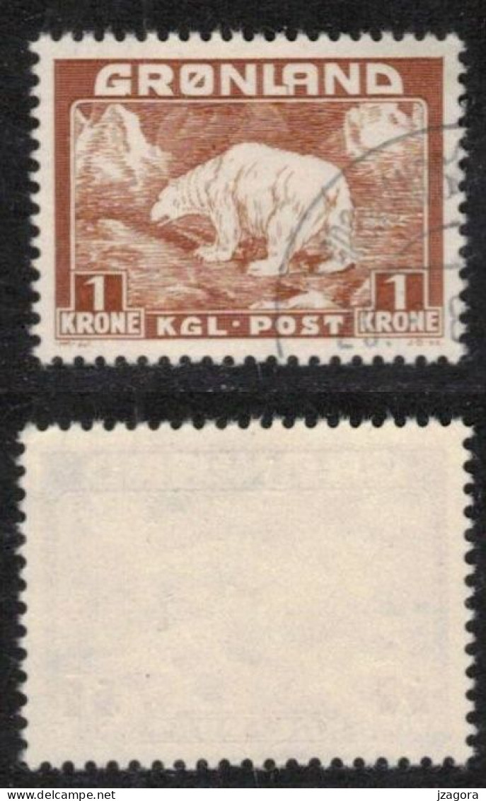 GRÖNLAND GROENLAND GREENLAND 1938 MI 6 - POLAR BEAR  OURS POLAIRE EISBÄR Ursus Maritimus - Used Stamps