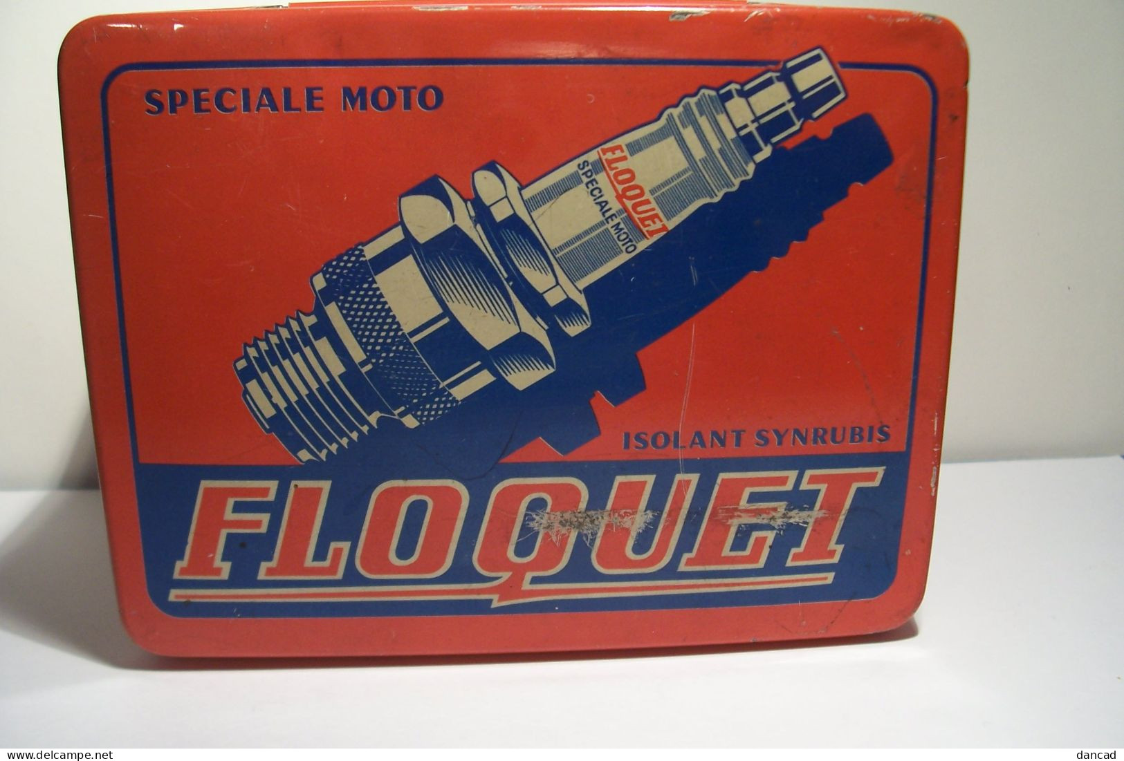 BOITE  METAL - BOUGIES " FLOQUET "   MOTO  CYCLOMOTEUR-SCOOTER  - CITROEN  2 CV  E  101- ( Automobile ) - Boîtes