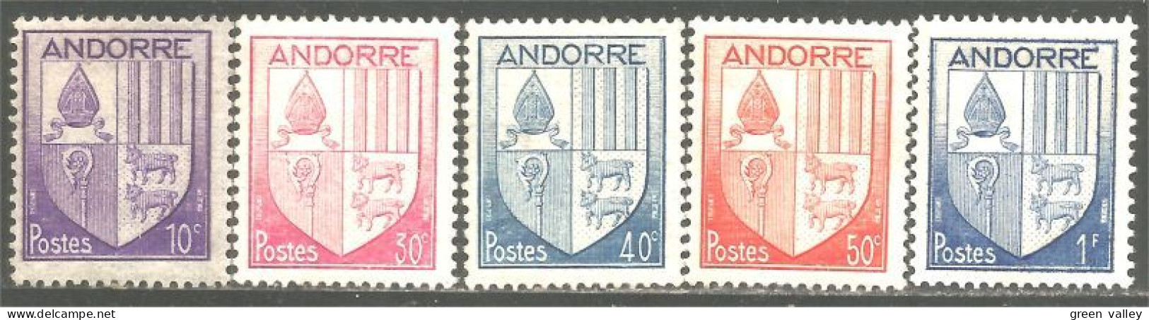 140 Andorre Armoiries Ecu Des Vallées Coat Of Arms MH * Neuf (ANF-316) - Sellos