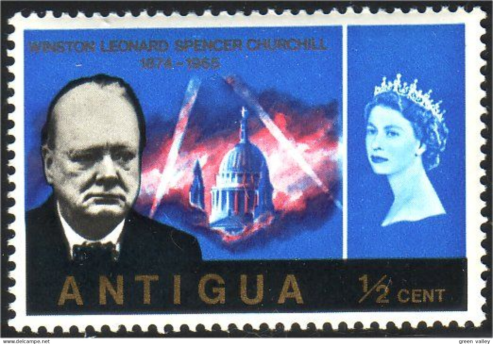 142 Antigua Churchill MNH ** Neuf SC (ANT-22a) - 1960-1981 Ministerial Government